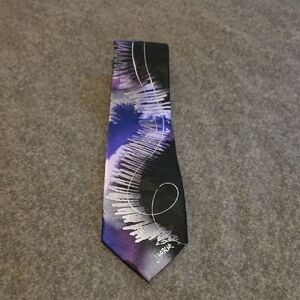 Stylish Black and Purple Tie